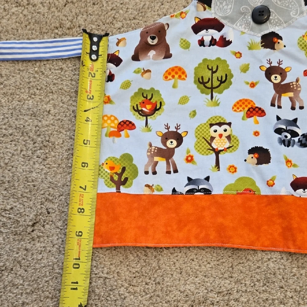 Kids Fox Character Apron in Orange and Multicolor
